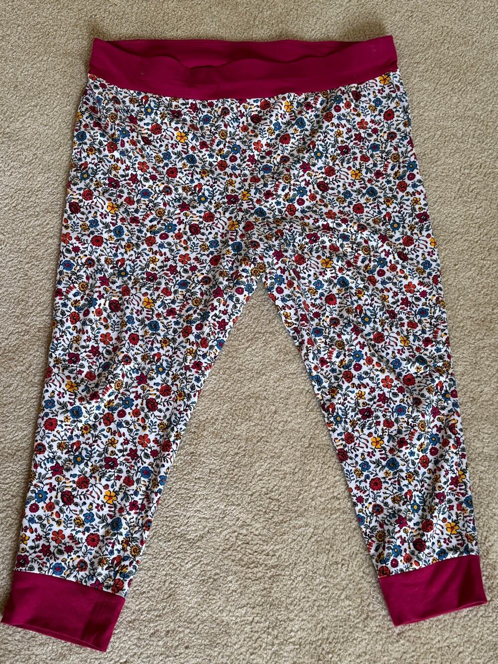 SLEEP by Cacique Floral Pajama Joggers Pants 26/28 - Picture 1 of 5